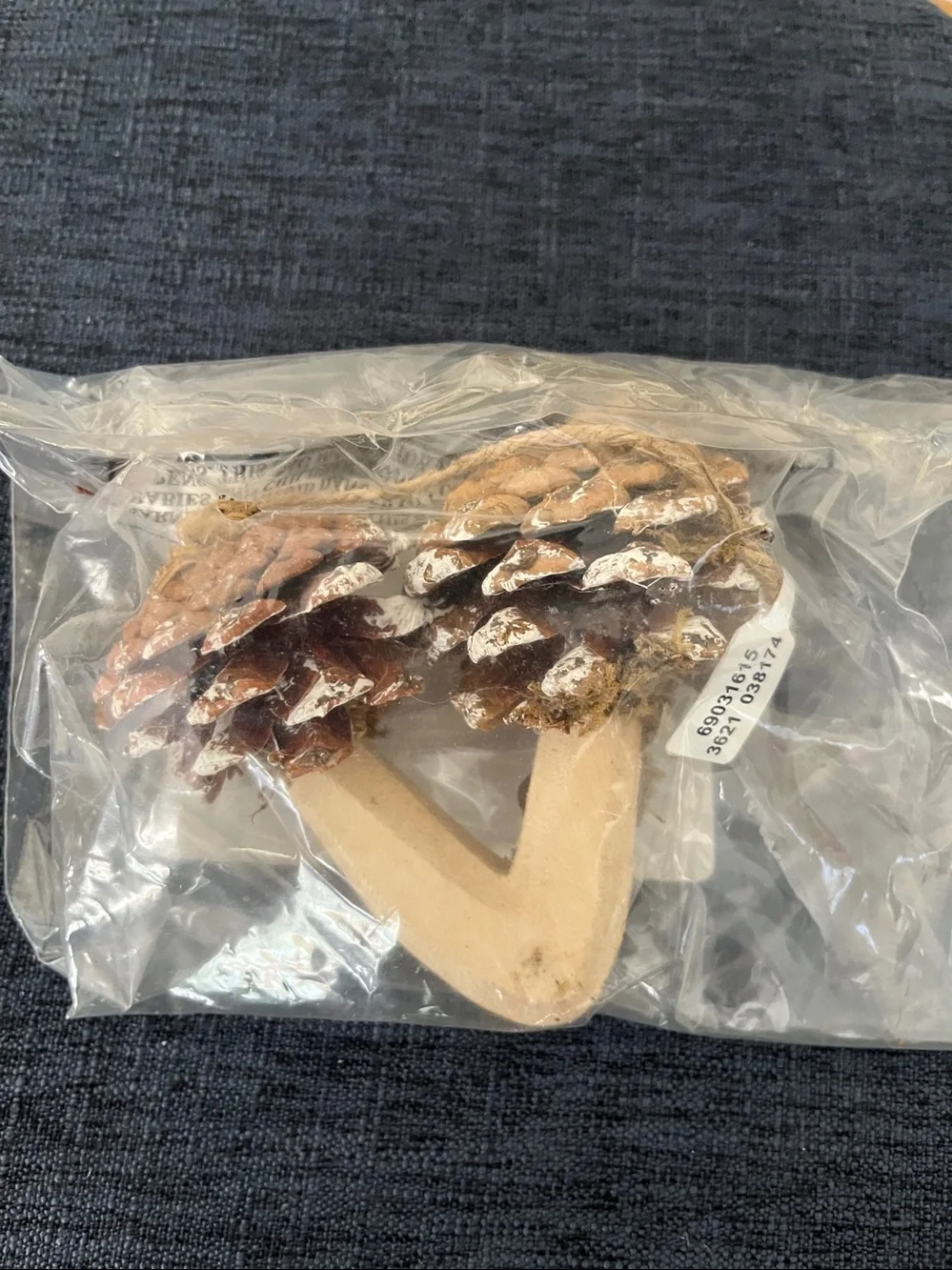 Pinecone mushroom ornaments from Anthropologie set of 2